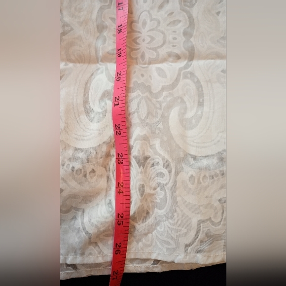 liz claiborne white shirt sleeveless top sheer lace pattern size large casual - Picture 7 of 7